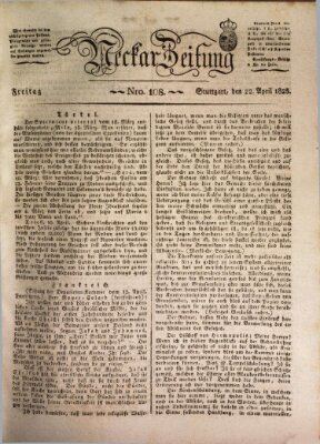 Neckar-Zeitung Freitag 22. April 1825