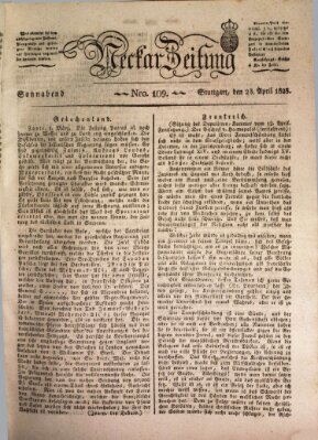 Neckar-Zeitung Samstag 23. April 1825