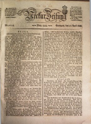 Neckar-Zeitung Montag 25. April 1825