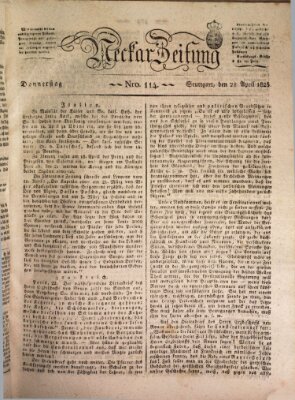 Neckar-Zeitung Donnerstag 28. April 1825