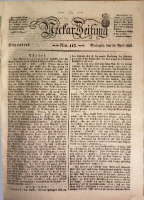 Neckar-Zeitung Samstag 30. April 1825