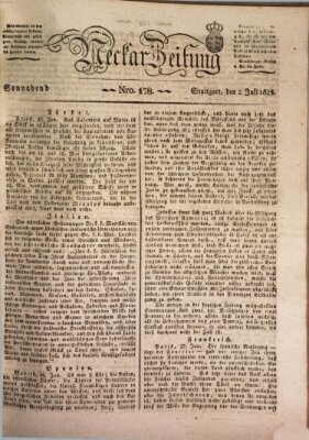 Neckar-Zeitung Samstag 2. Juli 1825