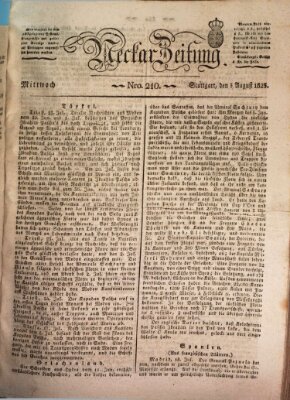 Neckar-Zeitung Mittwoch 3. August 1825