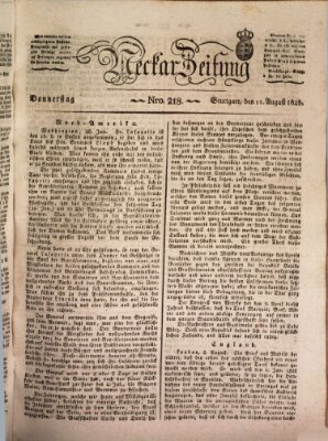 Neckar-Zeitung Donnerstag 11. August 1825