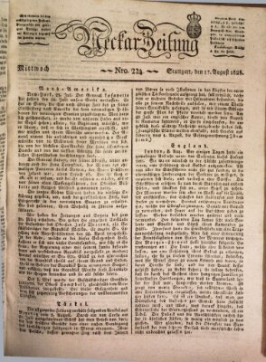 Neckar-Zeitung Mittwoch 17. August 1825