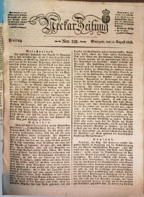 Neckar-Zeitung Freitag 19. August 1825