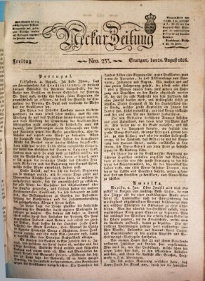 Neckar-Zeitung Freitag 26. August 1825