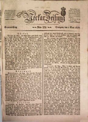 Neckar-Zeitung Donnerstag 1. September 1825