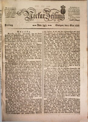 Neckar-Zeitung Freitag 2. September 1825