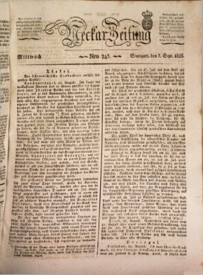 Neckar-Zeitung Mittwoch 7. September 1825