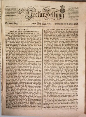 Neckar-Zeitung Donnerstag 8. September 1825