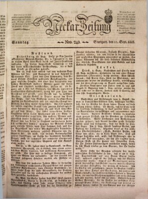 Neckar-Zeitung Sonntag 11. September 1825