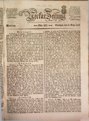 Neckar-Zeitung Montag 19. September 1825