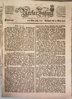 Neckar-Zeitung Mittwoch 21. September 1825