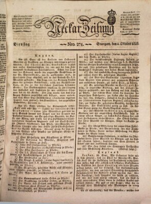 Neckar-Zeitung Dienstag 4. Oktober 1825