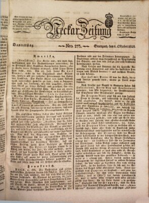 Neckar-Zeitung Donnerstag 6. Oktober 1825