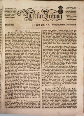 Neckar-Zeitung Dienstag 11. Oktober 1825