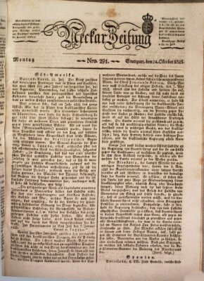 Neckar-Zeitung Montag 24. Oktober 1825