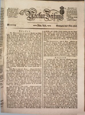 Neckar-Zeitung Montag 7. November 1825