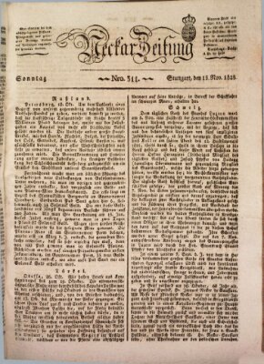 Neckar-Zeitung Sonntag 13. November 1825