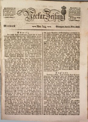 Neckar-Zeitung Mittwoch 16. November 1825