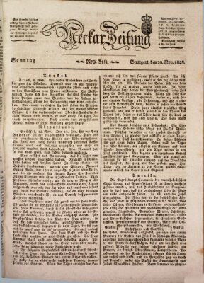 Neckar-Zeitung Sonntag 20. November 1825