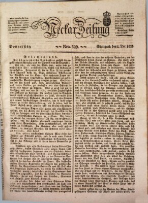 Neckar-Zeitung Donnerstag 1. Dezember 1825