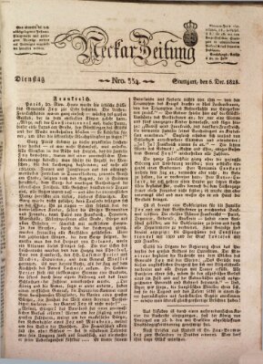 Neckar-Zeitung Dienstag 6. Dezember 1825