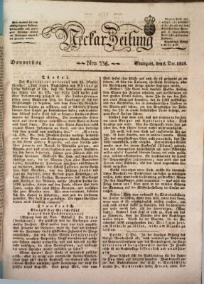 Neckar-Zeitung Donnerstag 8. Dezember 1825