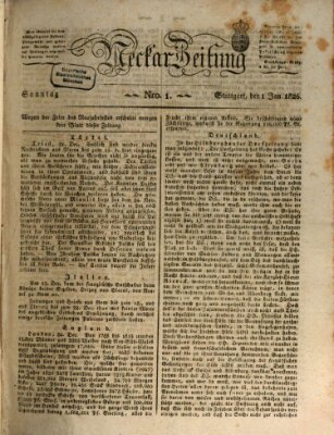 Neckar-Zeitung Sonntag 1. Januar 1826