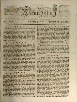 Neckar-Zeitung Mittwoch 4. Januar 1826