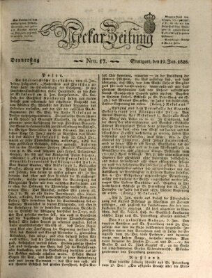 Neckar-Zeitung Donnerstag 19. Januar 1826