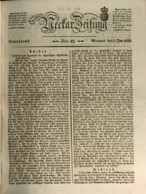 Neckar-Zeitung Samstag 21. Januar 1826