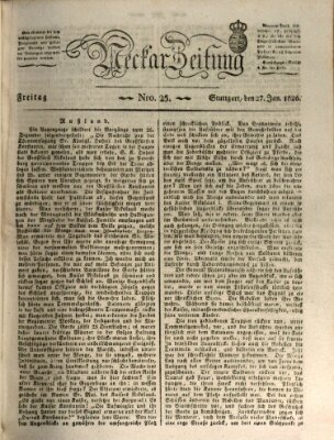 Neckar-Zeitung Freitag 27. Januar 1826