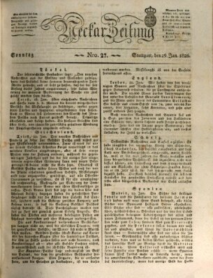 Neckar-Zeitung Sonntag 29. Januar 1826