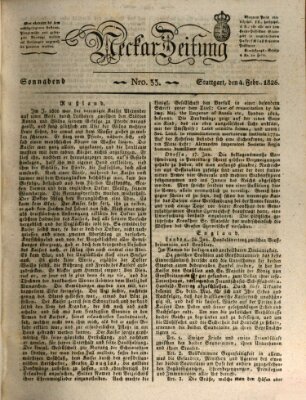 Neckar-Zeitung Samstag 4. Februar 1826