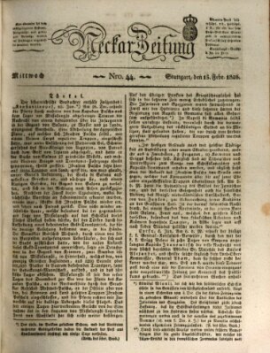 Neckar-Zeitung Mittwoch 15. Februar 1826