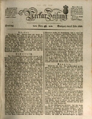 Neckar-Zeitung Freitag 17. Februar 1826