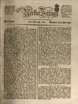 Neckar-Zeitung Mittwoch 22. Februar 1826