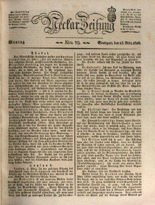 Neckar-Zeitung Montag 13. März 1826