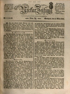 Neckar-Zeitung Mittwoch 22. März 1826