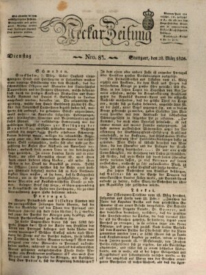 Neckar-Zeitung Dienstag 28. März 1826