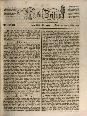 Neckar-Zeitung Mittwoch 29. März 1826