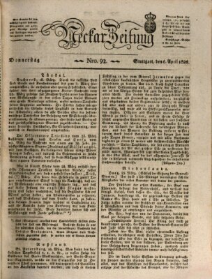 Neckar-Zeitung Donnerstag 6. April 1826