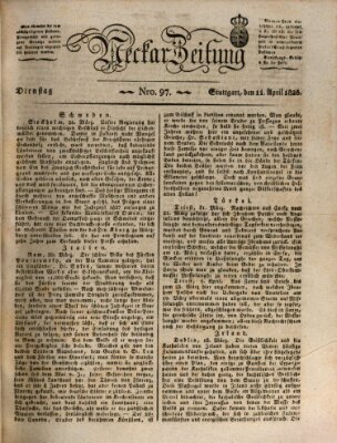 Neckar-Zeitung Dienstag 11. April 1826