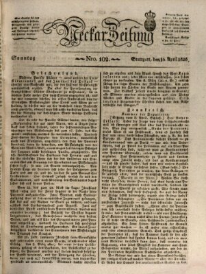 Neckar-Zeitung Sonntag 16. April 1826