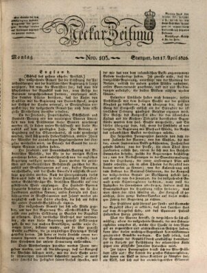 Neckar-Zeitung Montag 17. April 1826