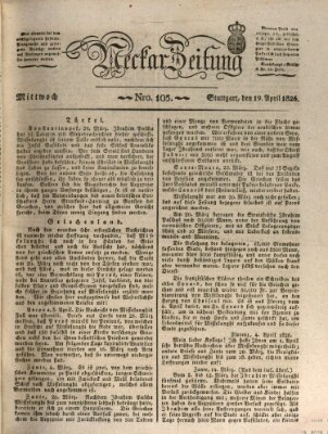 Neckar-Zeitung Mittwoch 19. April 1826