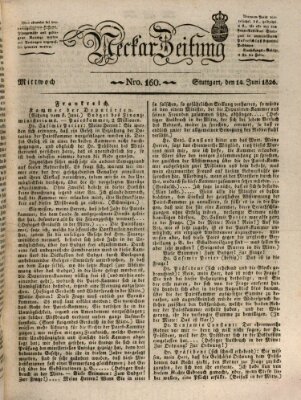 Neckar-Zeitung Mittwoch 14. Juni 1826