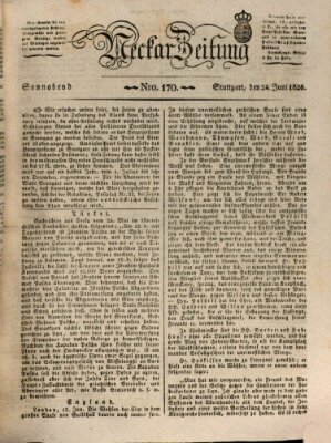 Neckar-Zeitung Samstag 24. Juni 1826